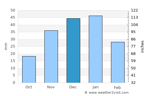 Burns average rain in December