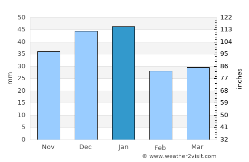 Burns average rain in January