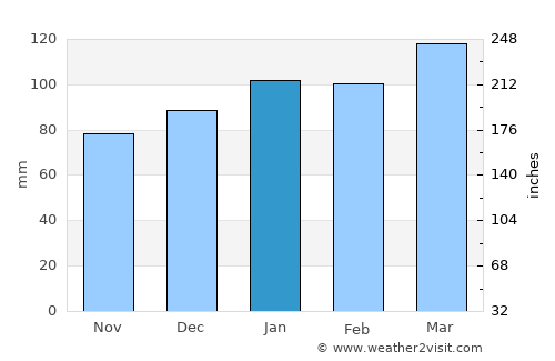 Burnsville average rain in January