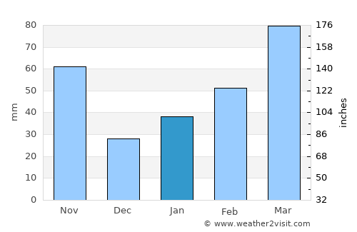 Busan average rain in January