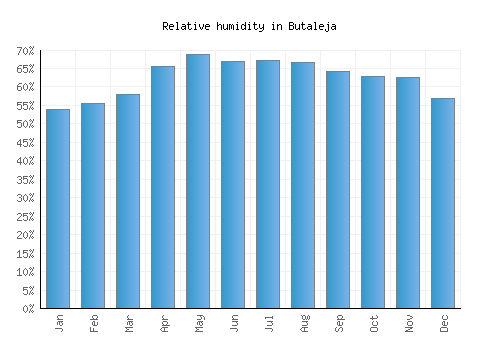Butaleja relative humidity averages