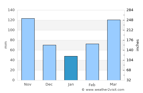 Butaleja average rain in January