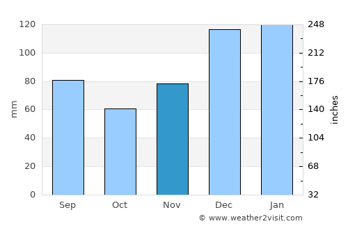 Butler average rain in November