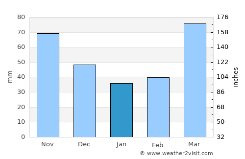Butler average rain in January