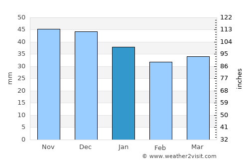 Byelaazyorsk average rain in January