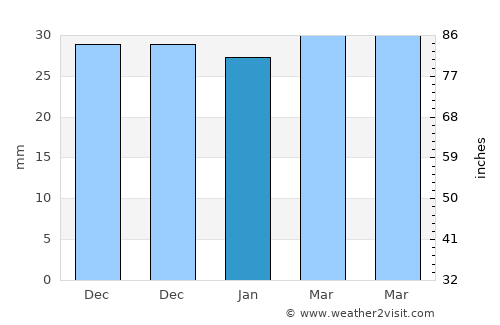 Cacica average rain in January