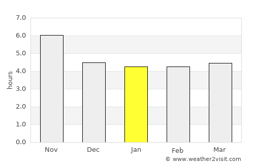 Cacoal average rain in January
