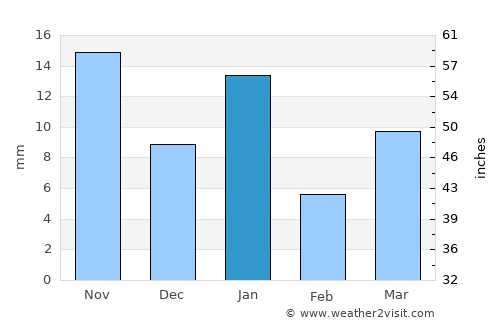 Cadereyta de Montes average rain in January
