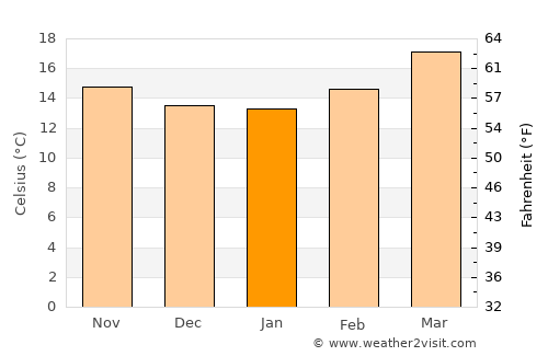 Cadereyta de Montes average temperature in January