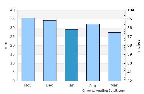 Cahul average rain in January