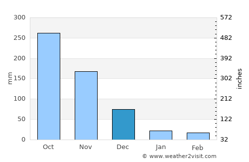 Cái Dầu average rain in December