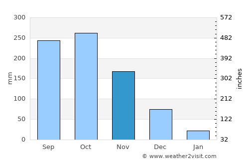 Cái Dầu average rain in November