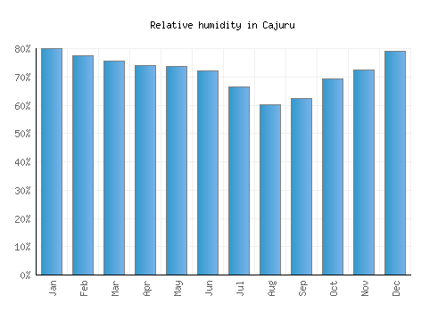 Cajuru relative humidity averages