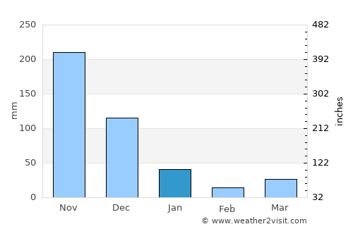 Calamba average rain in January