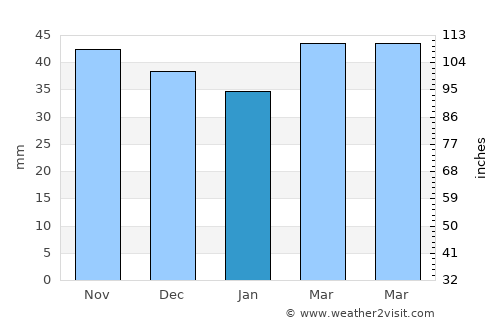 Çaldıran average rain in January