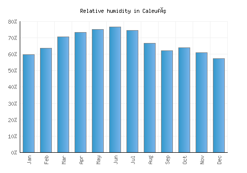 Caleufú relative humidity averages