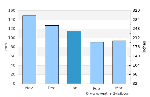 Camargo average rain in January