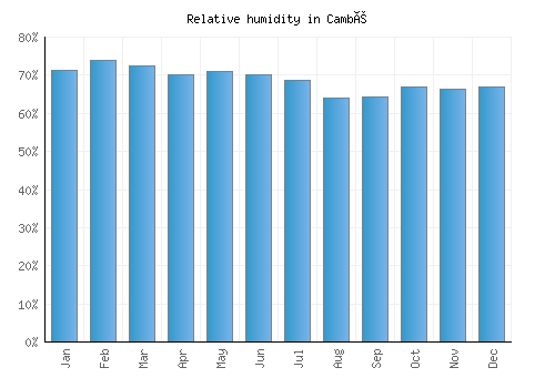 Cambé relative humidity averages
