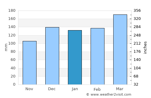 Camden average rain in January