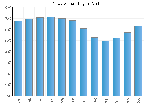 Camiri relative humidity averages