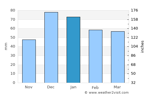 Çamlıdere average rain in January