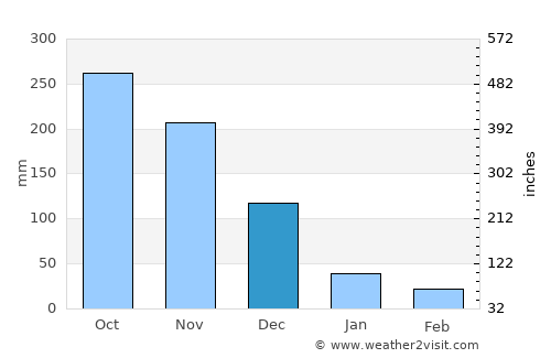 Cần Thơ average rain in December