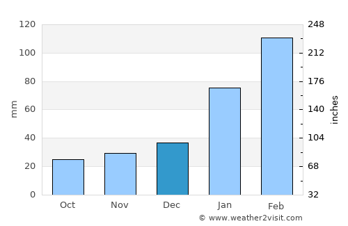 Canguaretama average rain in December
