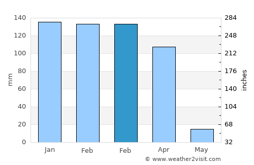 Canto do Buriti average rain in February