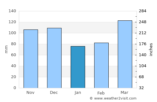 Cape Girardeau average rain in January