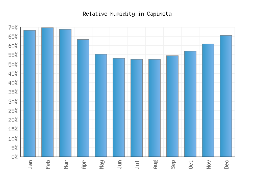 Capinota relative humidity averages