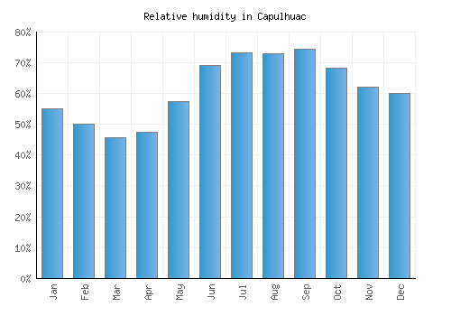 Capulhuac relative humidity averages