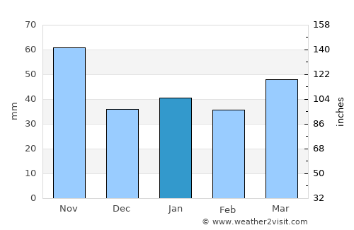 Cárdenas average rain in January