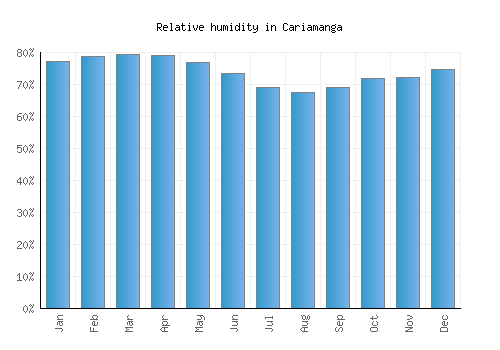Cariamanga relative humidity averages