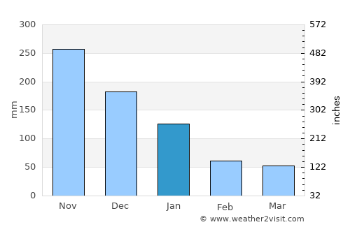 Carles average rain in January