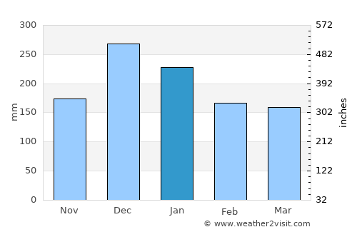 Carmo average rain in January