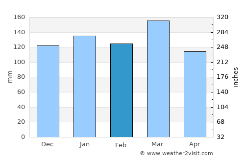 Carnesville average rain in February
