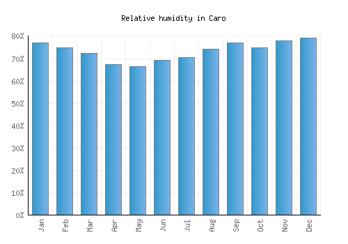 Caro relative humidity averages