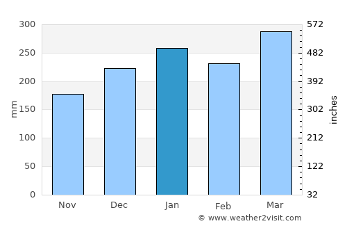 Carolina average rain in January