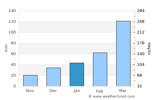 Carpina average rain in January