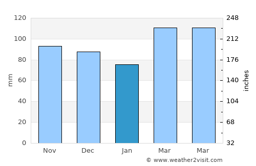 Carrollton average rain in January