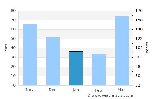 Carthage average rain in January