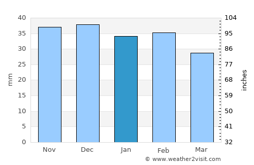 Căuşeni average rain in January