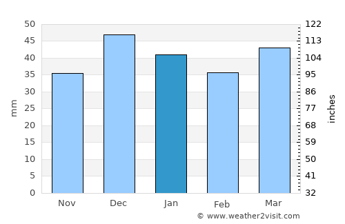 Çayıralan average rain in January