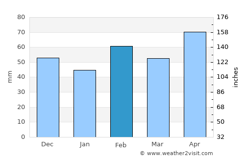 Cedar Park average rain in February
