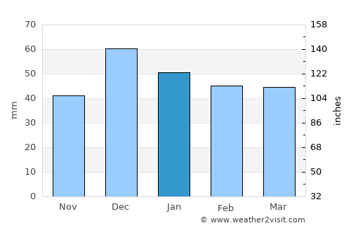 Çelebi average rain in January