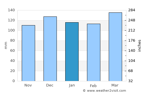 Celina average rain in January