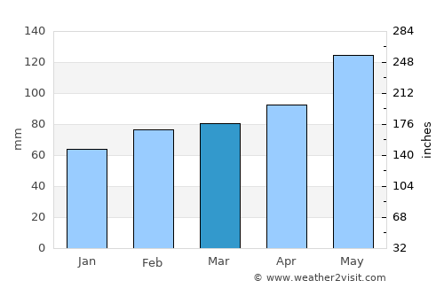 Center average rain in March