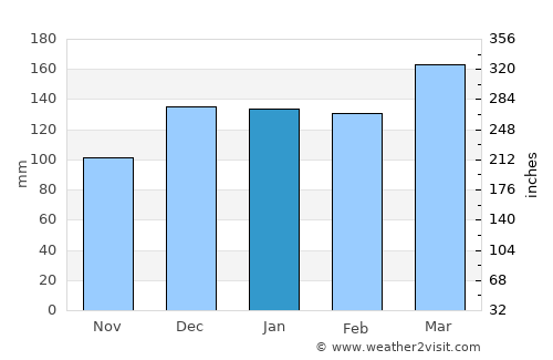 Centreville average rain in January