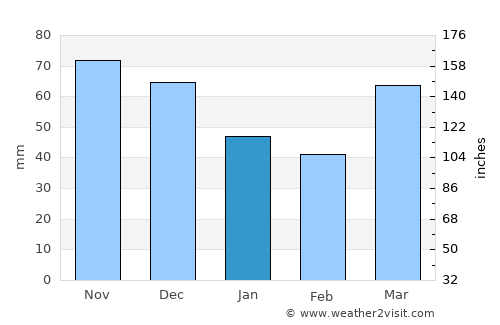 Centreville average rain in January