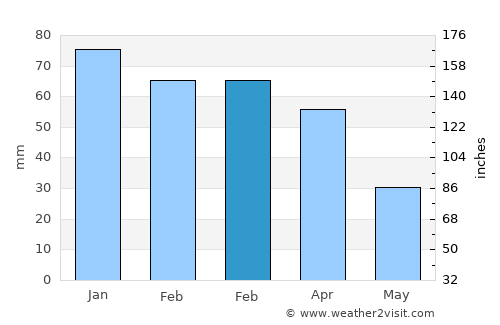 Ceylanpınar average rain in February